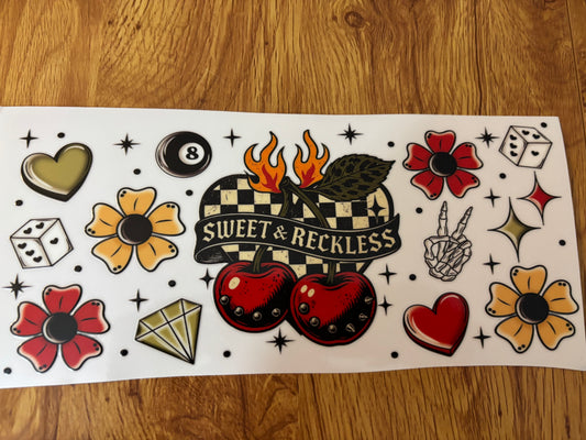 Sweet & Reckless Cup Decal