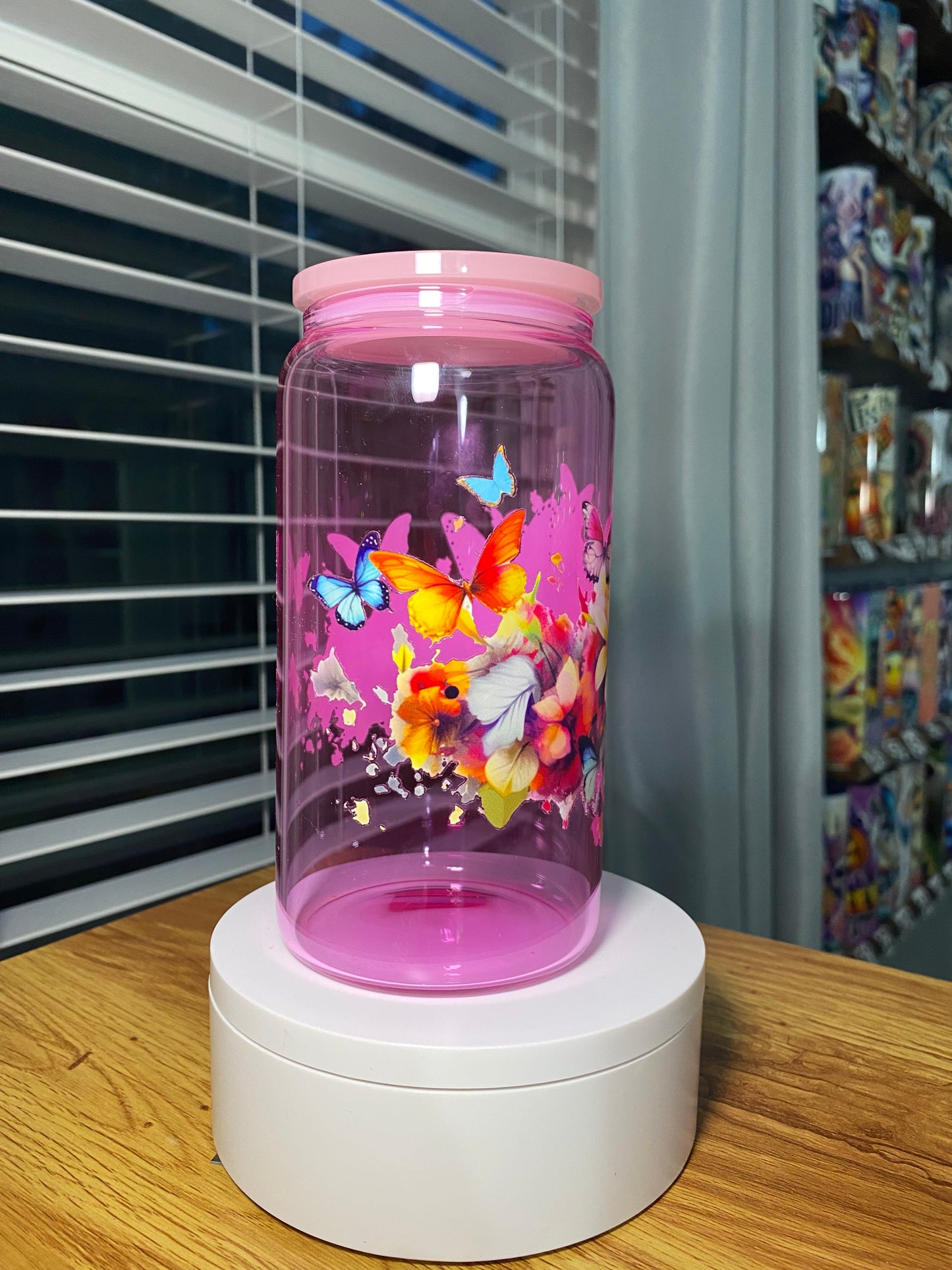 Butterfly Glass Cup | Glitz & Glamour Tumblers