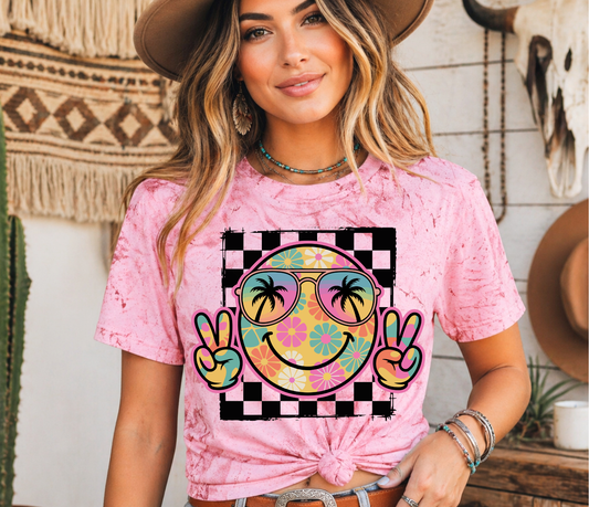 Summer Smiley Face Comfort Colors Tshirt