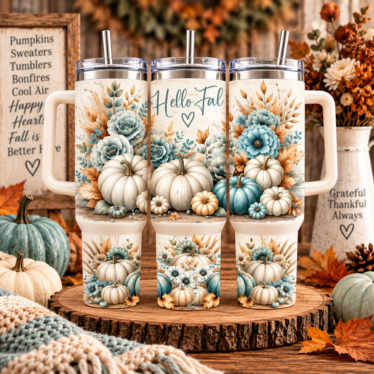 40oz Hello Fall Tumbler