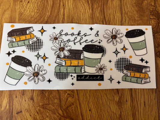 Books and Coffee Decal
