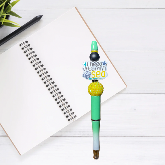 I Need Vitamin Sea Beaded Pen | Glitz & Glamour Tumblers