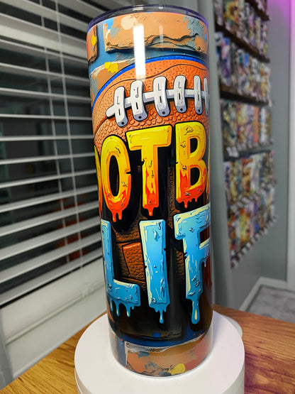 Football Life Tumbler | Glitz & Glamour Tumblers