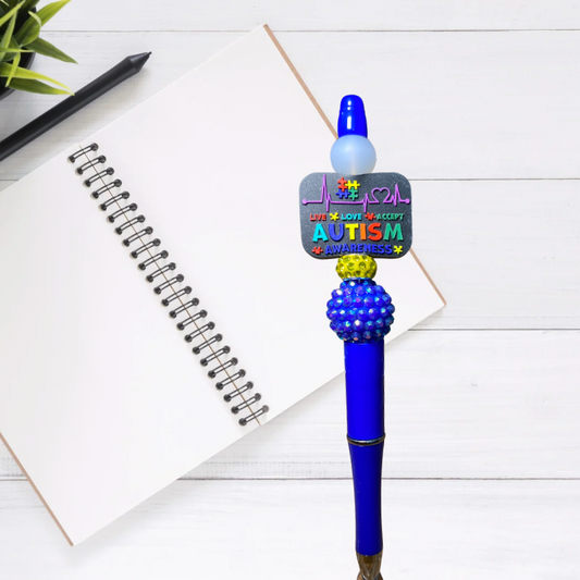 Autism Awareness Beaded Pen | Glitz & Glamour Tumblers