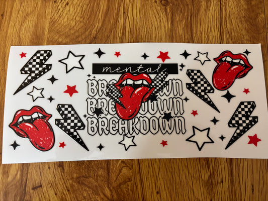 Mental Breakdown Cup Decal