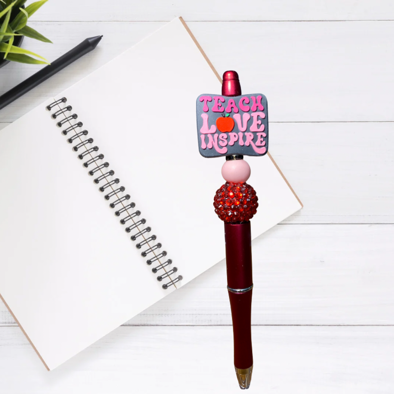 Teach Love I spire Beaded Pen Glitz & Glamour Tumblers