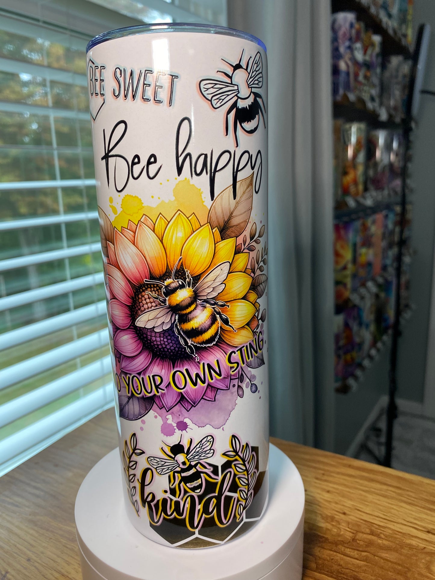 Bee Happy Tumbler | Glitz & Glamour Tumblers