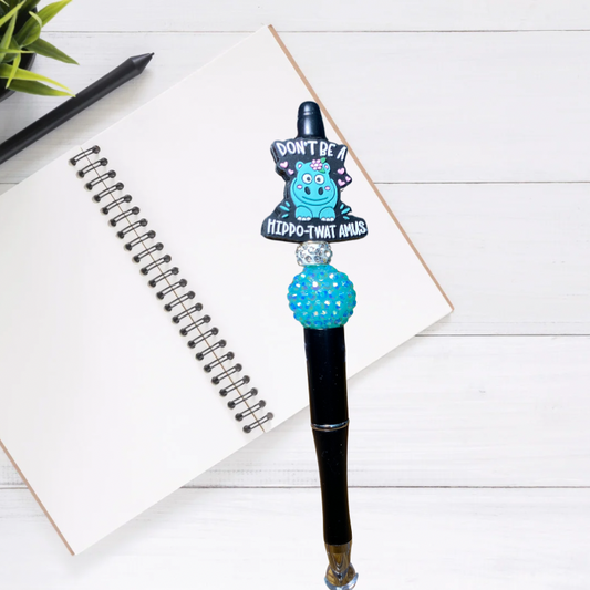 Don’t be a Funny Hippo saying Beaded Pen | Glitz & Glamour Tumblers