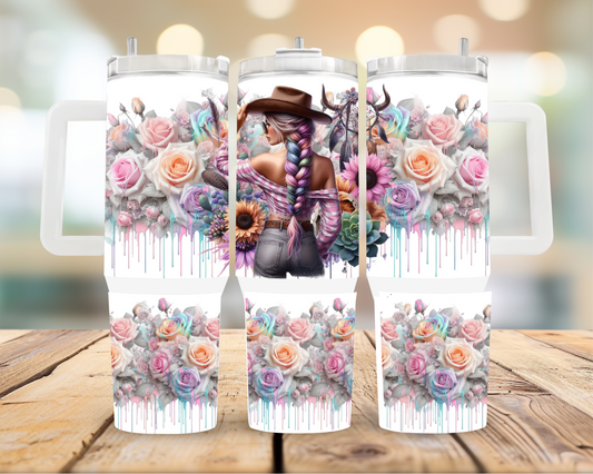 40oz Cowgirl Tumbler | Glitz & Glamour