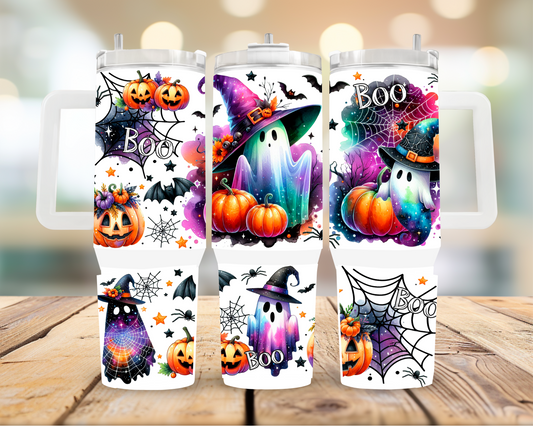 40oz Ghost Halloween Tumbler | Glitz & Glamour