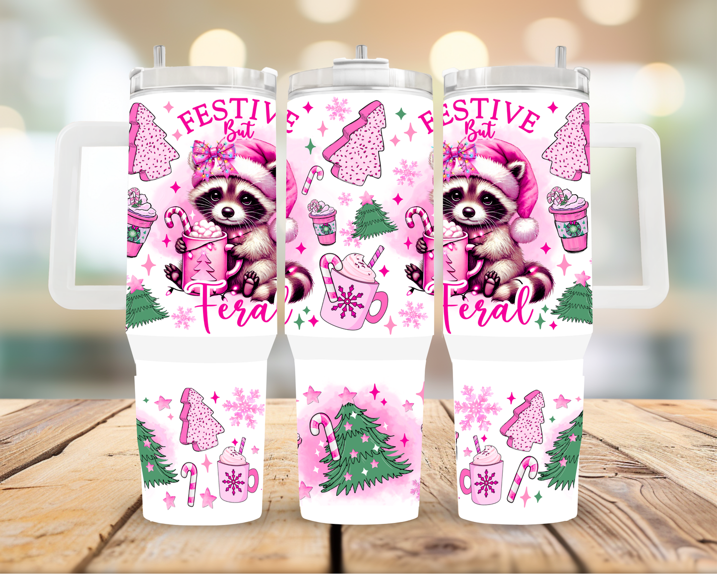 40oz Festival but Feral Tumbler | Glitz & Glamour