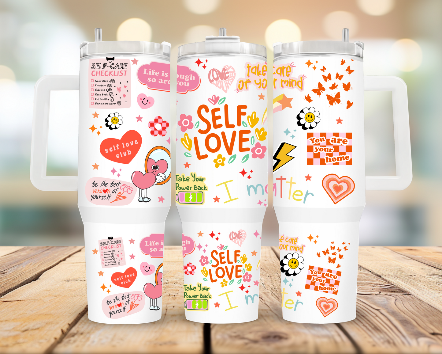 Self Love 40oz Tumbler | Glitz & Glamour