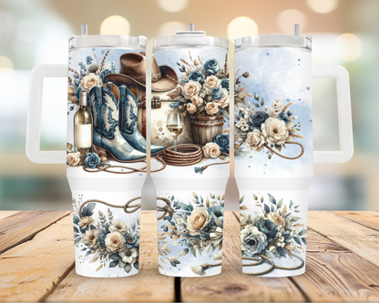 Cow Girl Boots 40oz Tumbler | Glitz & Glamour