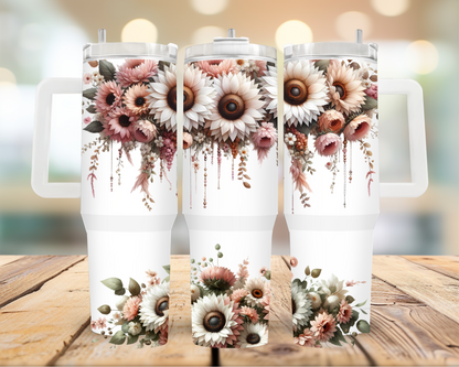 Sunflower 40oz Tumbler | Glitz & Glamour