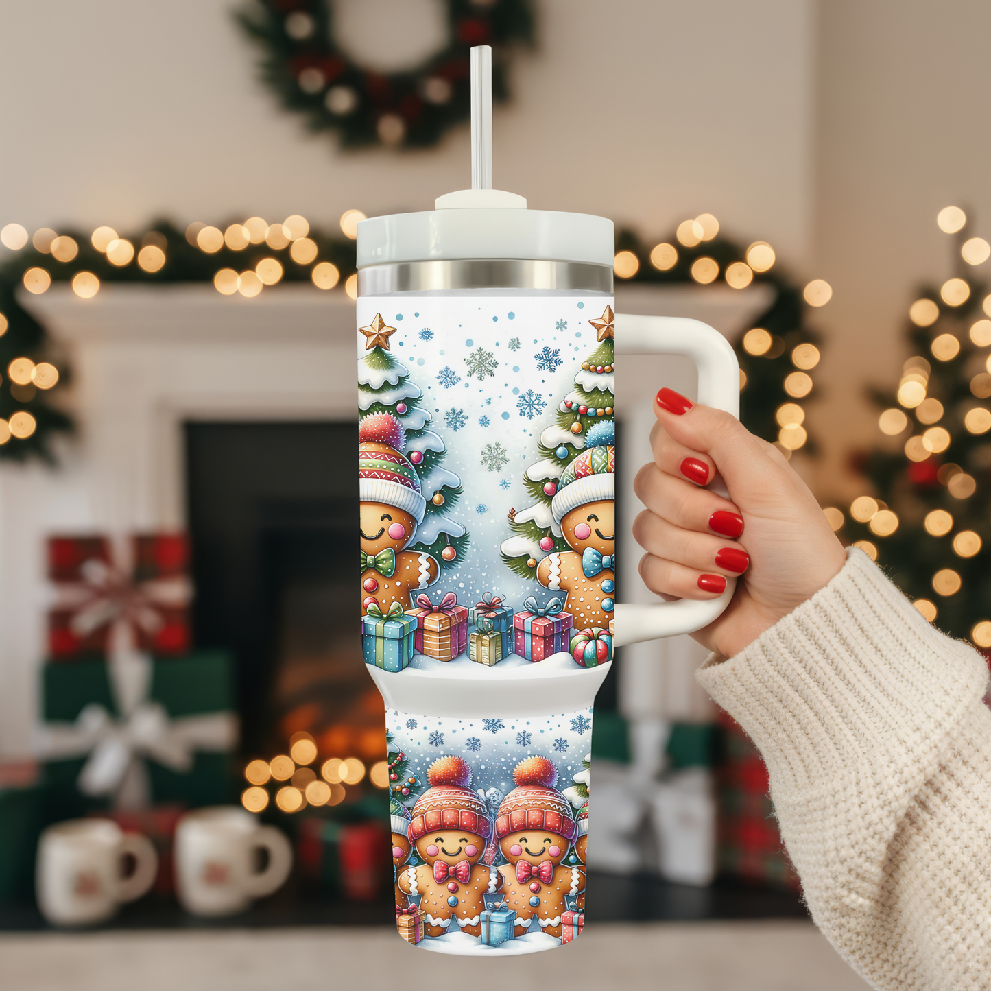 40oz Gingerbread Tumbler | Glitz & Glamour