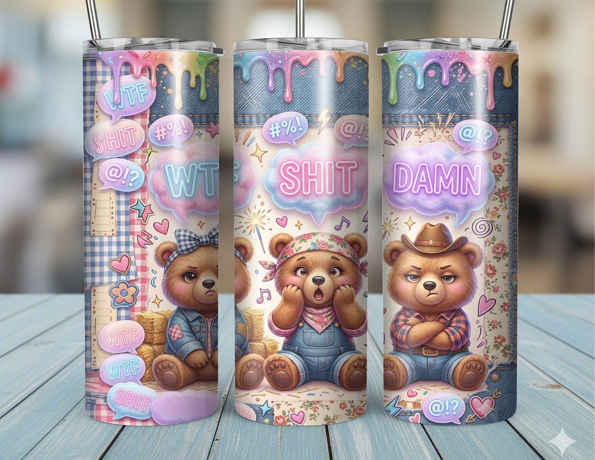 20oz Funny Bear Tumbler