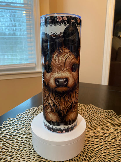 Highland Cow Tumbler | Glitz & Glamour Tumblers