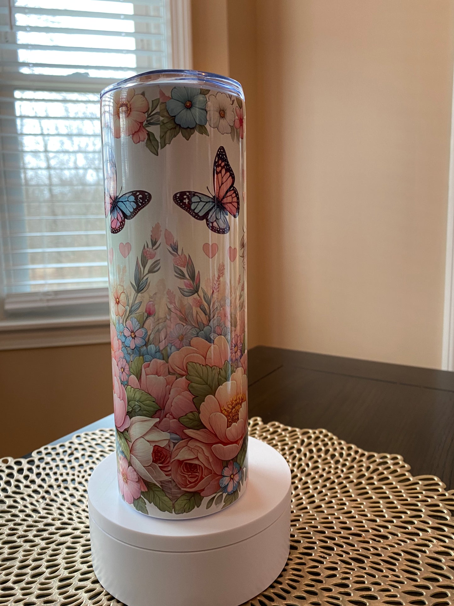 Highland Cow Floral Butterfly Tumbler | Glitz & Glamour Tumblers