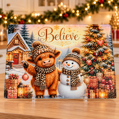 Believe Glass Cutting Board
