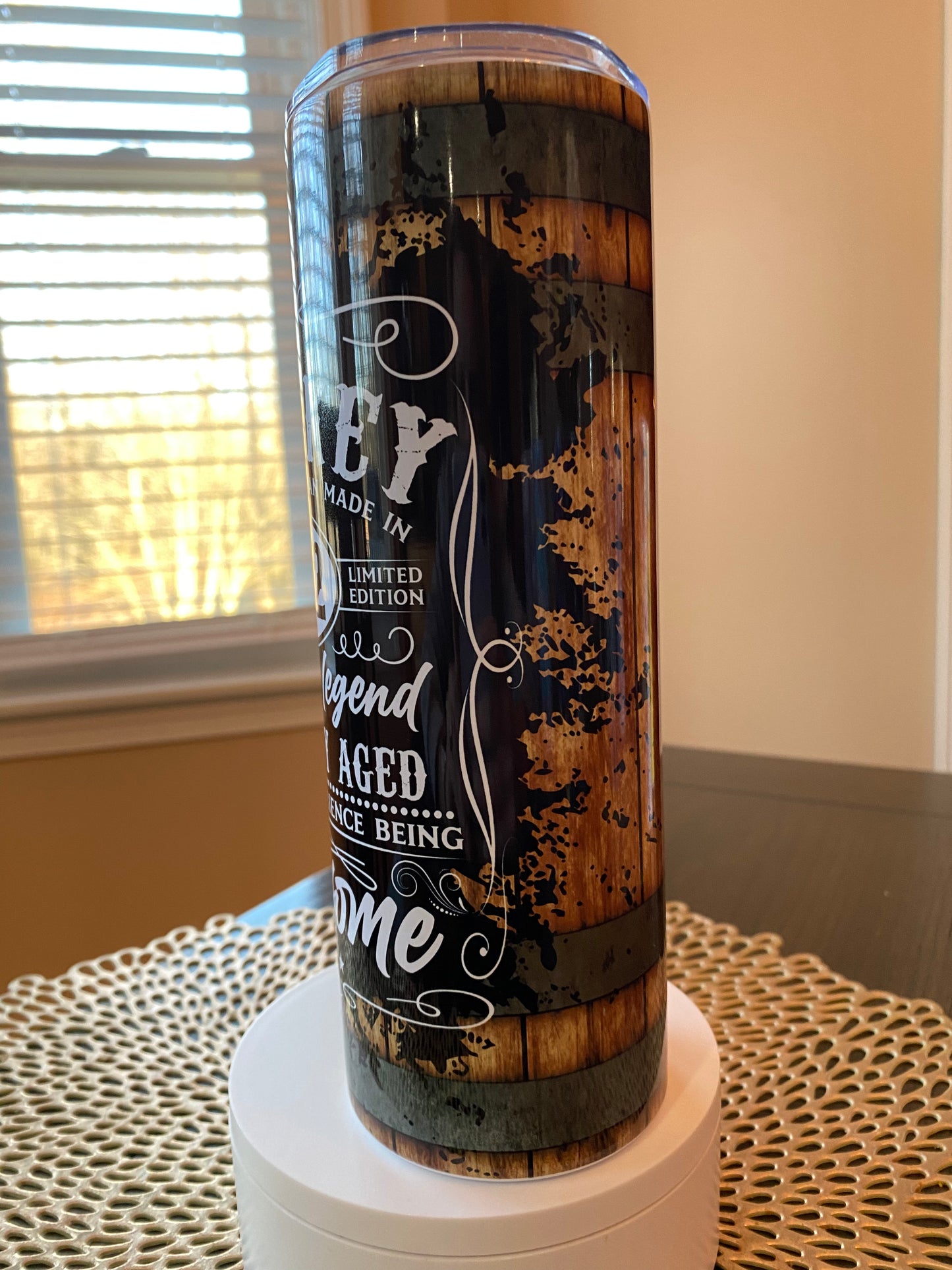 Whiskey Barrel Design Tumbler | Glitz & Glamour Tumblers