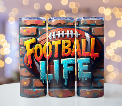 Football Life Tumbler | Glitz & Glamour Tumblers