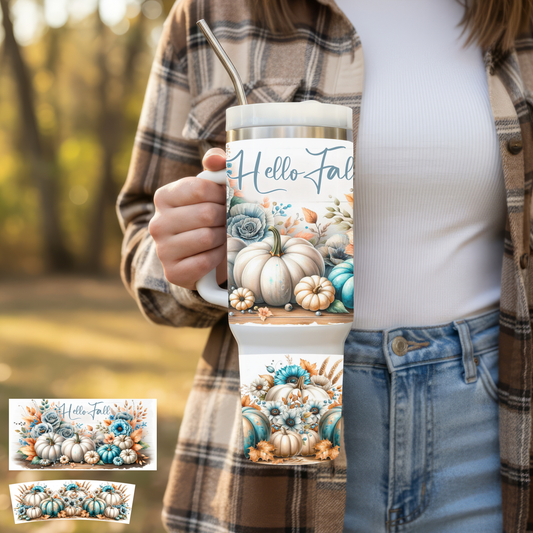 40oz Hello Fall Tumbler | Glitz and Glamour