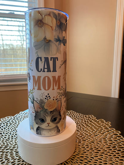 Cat Mom Tumbler | Glitz & Glamour Tumblers