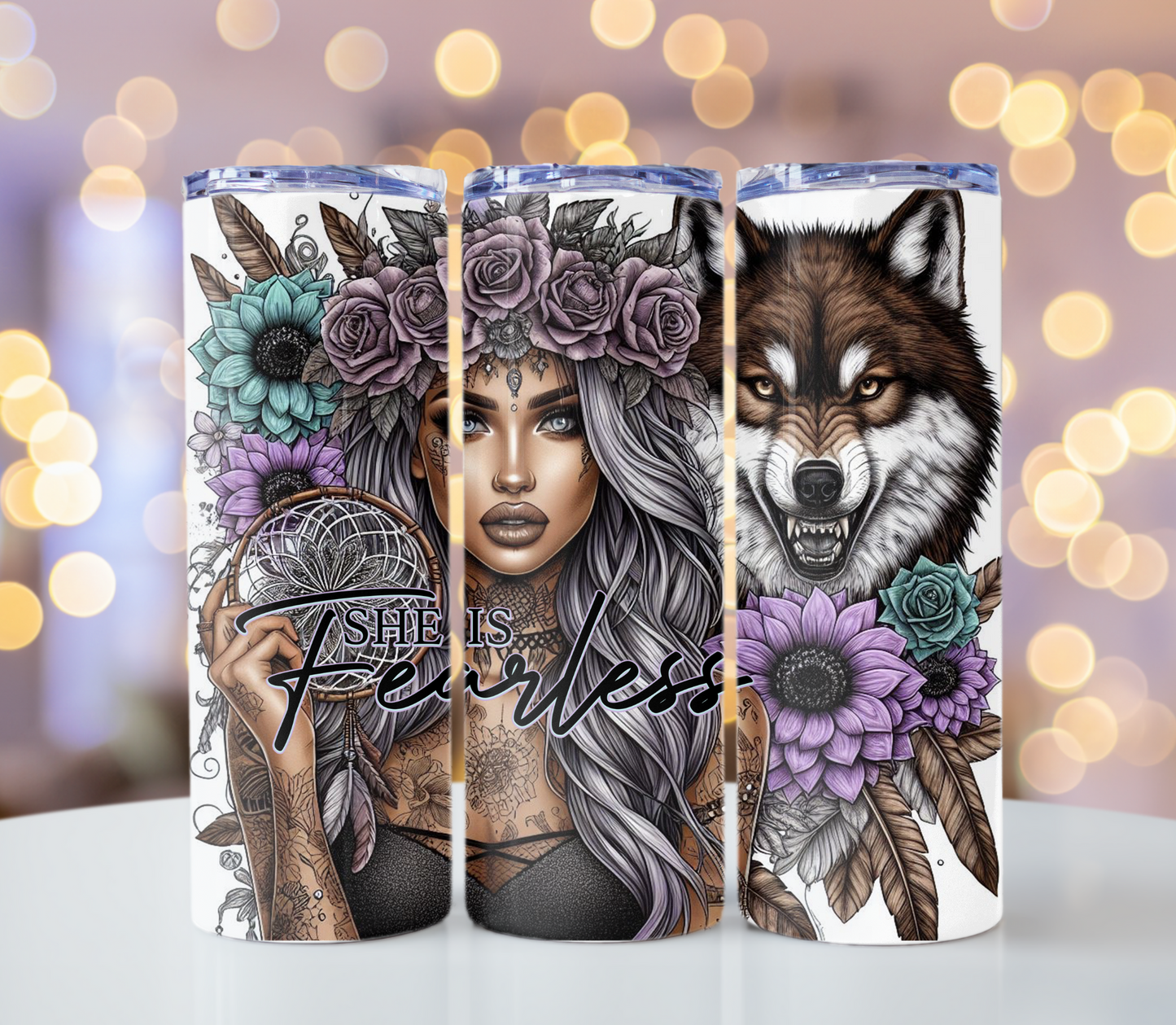 She is Fearless Tumbler | Glitz & Glamour Tumblers