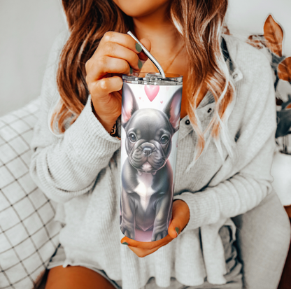 Valentine French Bull Dog Tumbler | Glitz & Glamour Tumblers