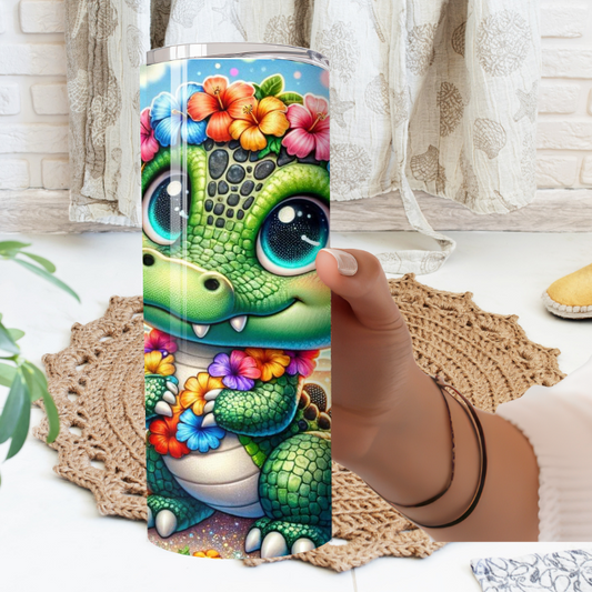 Tropical Alligator 20oz Tumbler | Glitz & Glamour