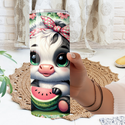 Watermelon Cow 20oz Tumbler | Glitz & Glamour