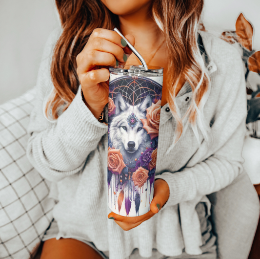 Wolf Dream Catcher Tumbler | Glitz & Glamour Tumblers