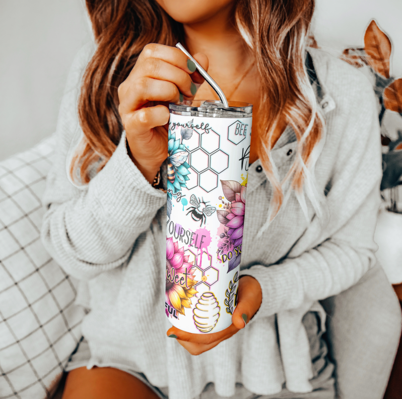 Bee Happy Tumbler | Glitz & Glamour Tumblers