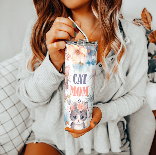 Cat Mom Tumbler | Glitz & Glamour Tumblers