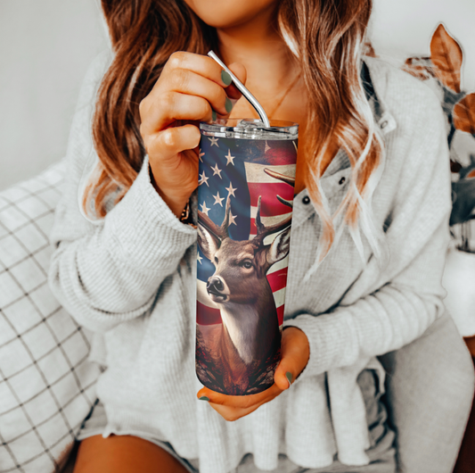 Deer Patriotic Design | Glitz & Glamour Tumblers