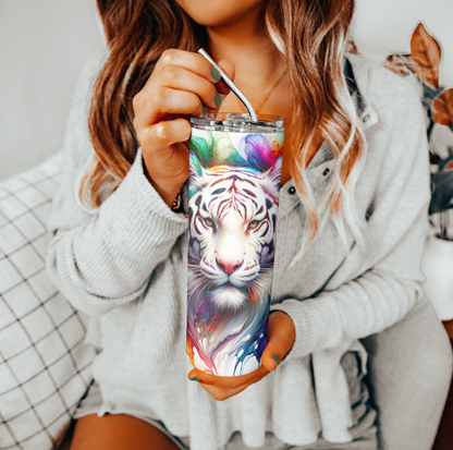 White Tiger Tumbler | Glitz & Glamour Tumblers