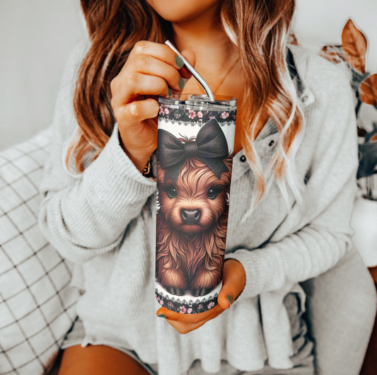 Highland Cow Tumbler | Glitz & Glamour Tumblers