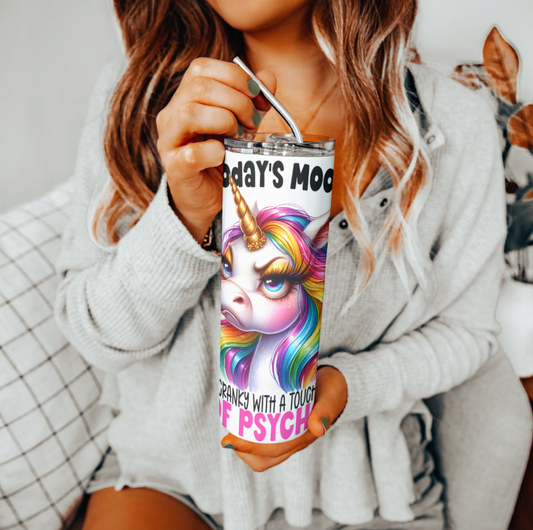 Funny Moody Unicorn Tumbler | Glitz & Glamour Tumblers