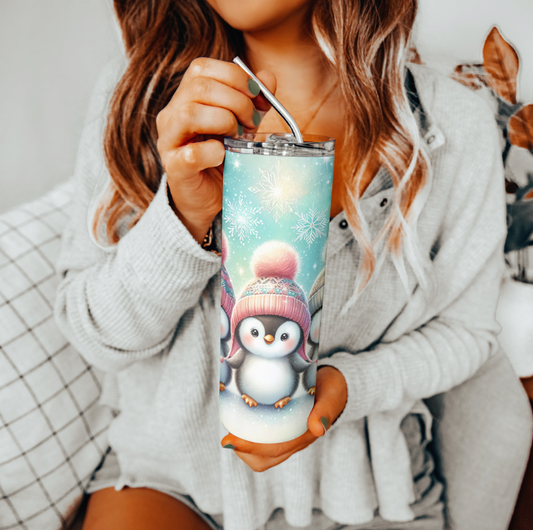 Winter Penguin Tumbler | Glitz & Glamour Tumblers