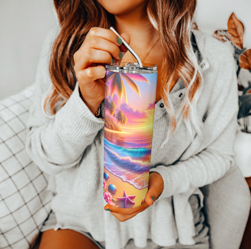 Beach Scene Tumbler | Glitz & Glamour Tumblers