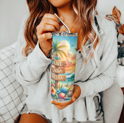 Beach Scene Tumbler | Glitz & Glamour Tumblers