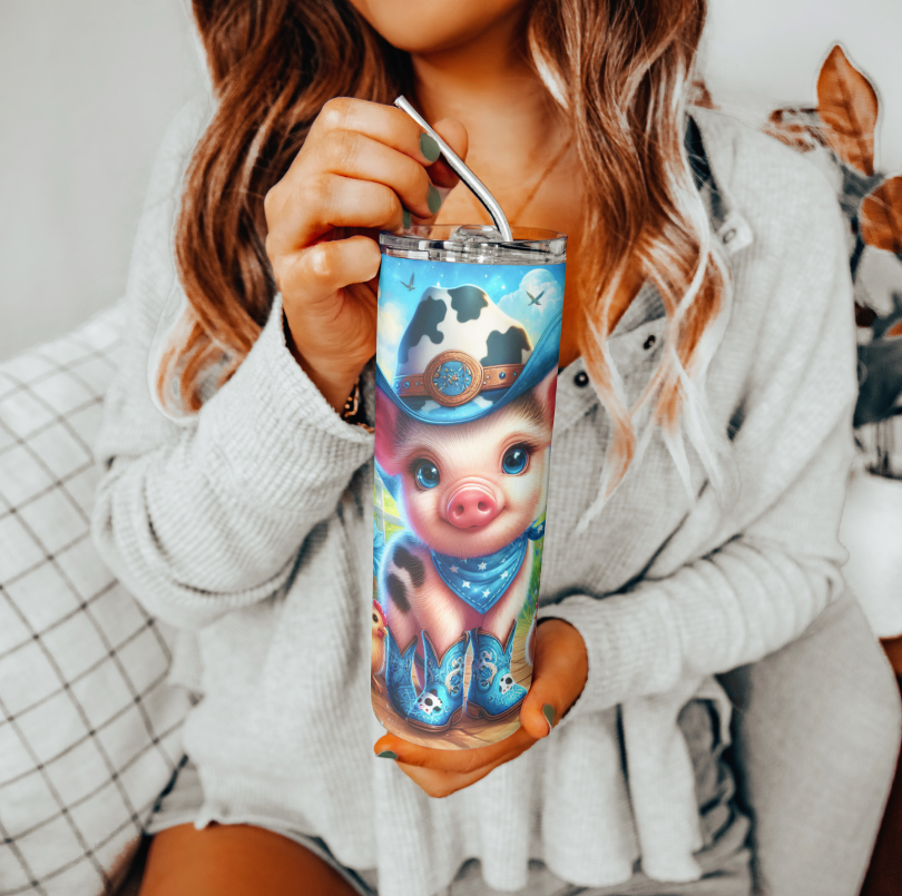 Pig Western Design Tumbler | Glitz & Glamour Tumblers