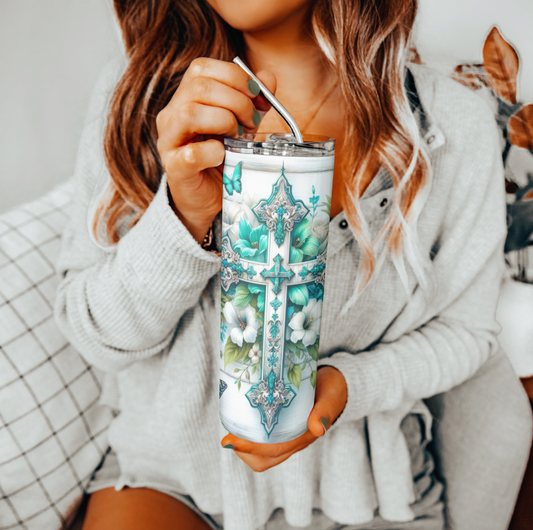 Religious Cross Faith Tumbler | Glitz & Glamour Tumblers