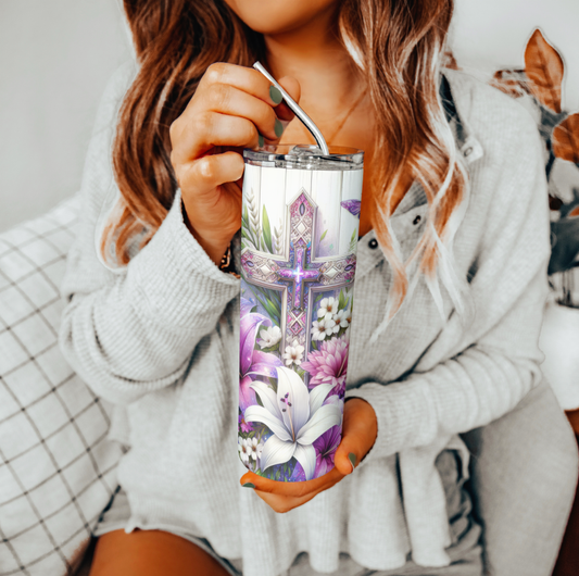 Religious Cross Faith Tumbler | Glitz & Glamour Tumblers