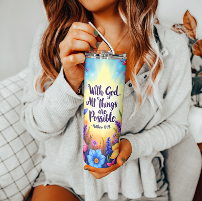 With God  Faith Tumbler | Glitz & Glamour Tumblers