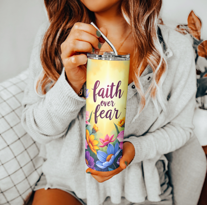 Faith Over Fear Tumbler | Glitz & Glamour Tumblers