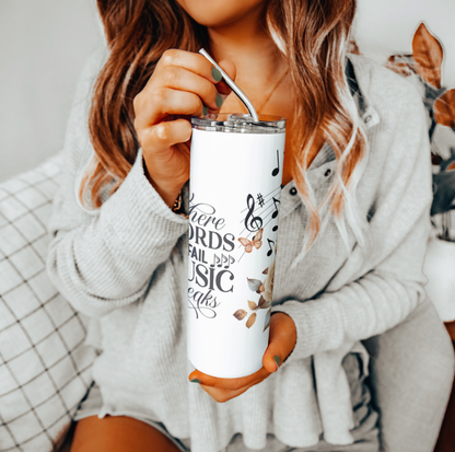 Music Speaks Tumbler | Glitz & Glamour Tumblers