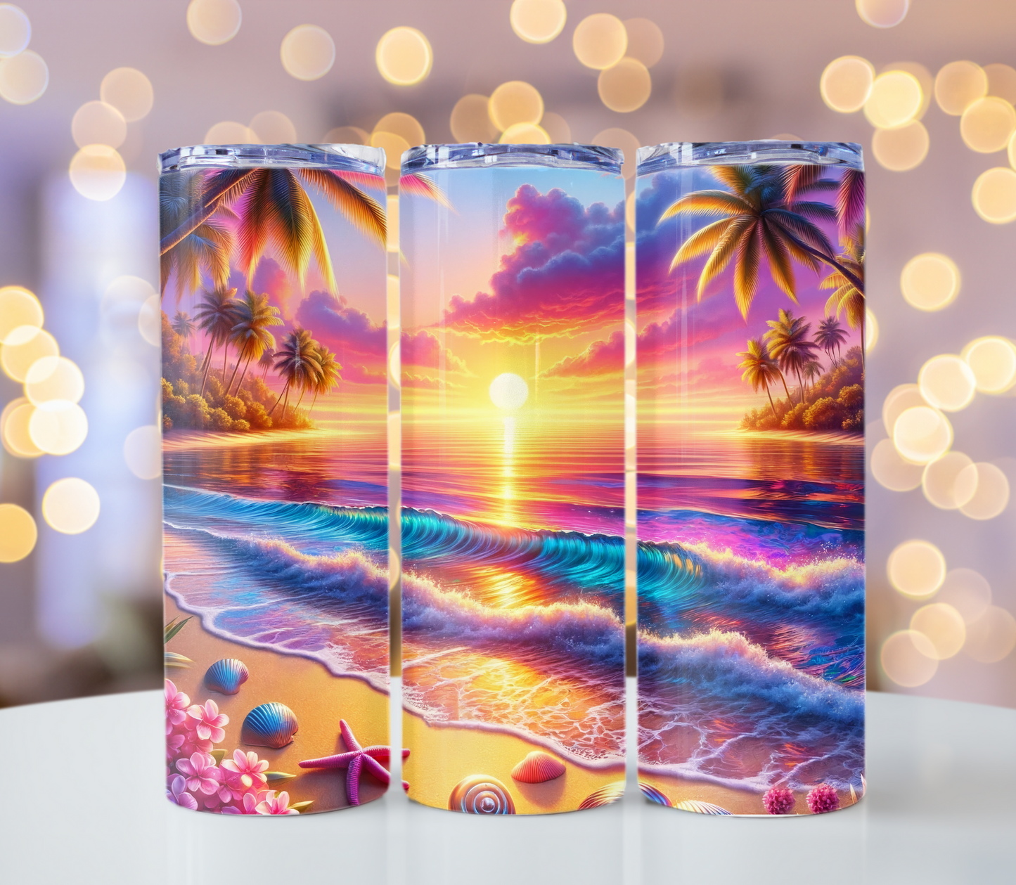 Beach Scene Tumbler | Glitz & Glamour Tumblers