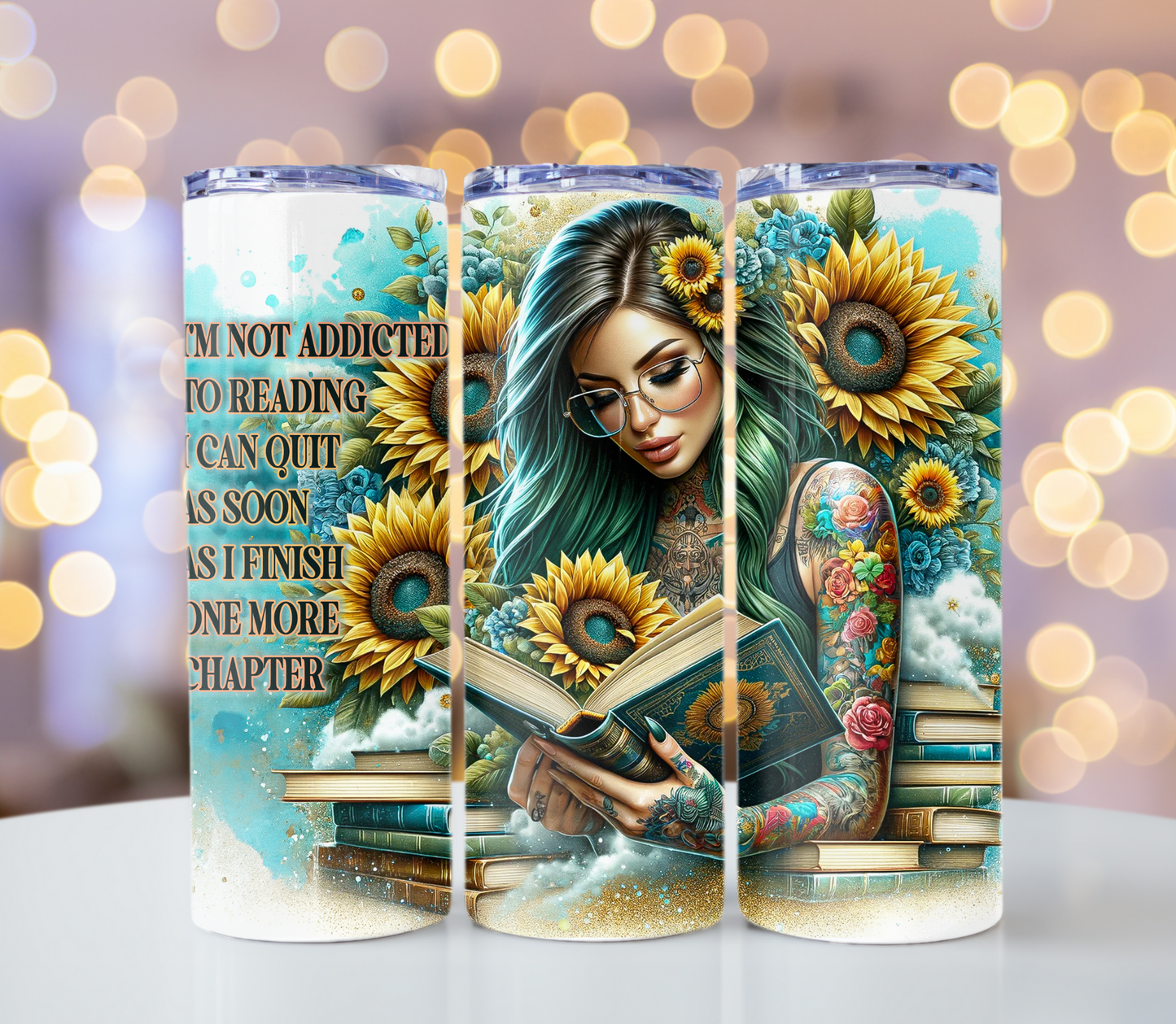 Book Addict Tumbler | Glitz & Glamour Tumblers