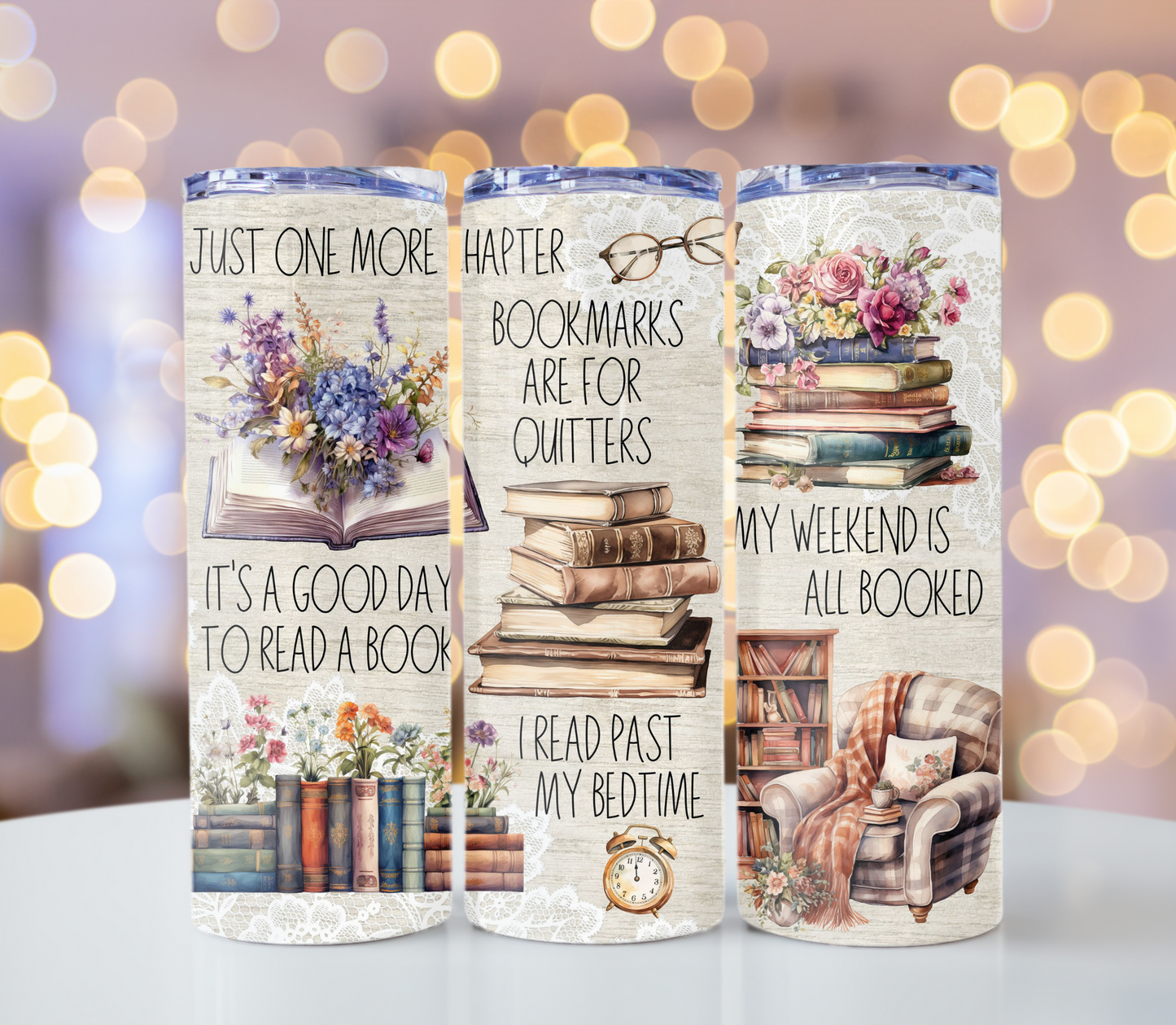 Bookmarks are for Quitters  Tumbler | Glitz & Glamour Tumblers